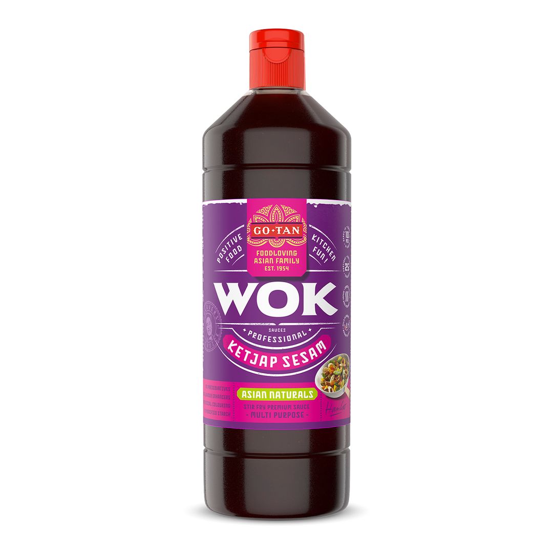 Sauce wok soja sésame - GO TAN - Bouteille de 1 L