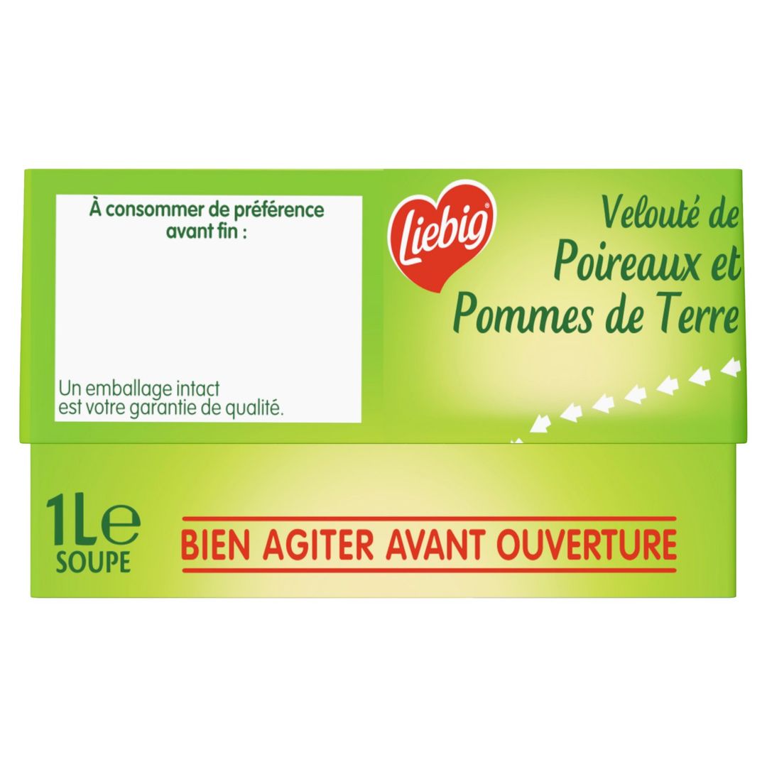 Velouté de poireaux, pommes de terre et pointe de crème - LIEBIG - Carton de 8 briques