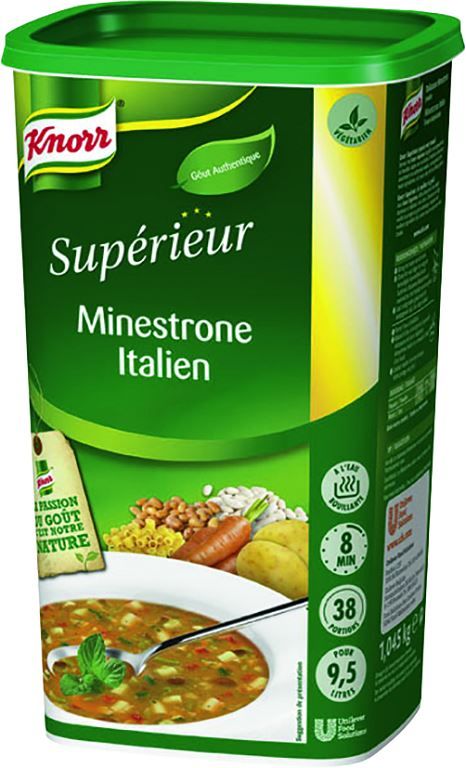 Soupe minestrone italien déshydratée - KNORR PROFESSIONAL - Boite de 1,045  kg