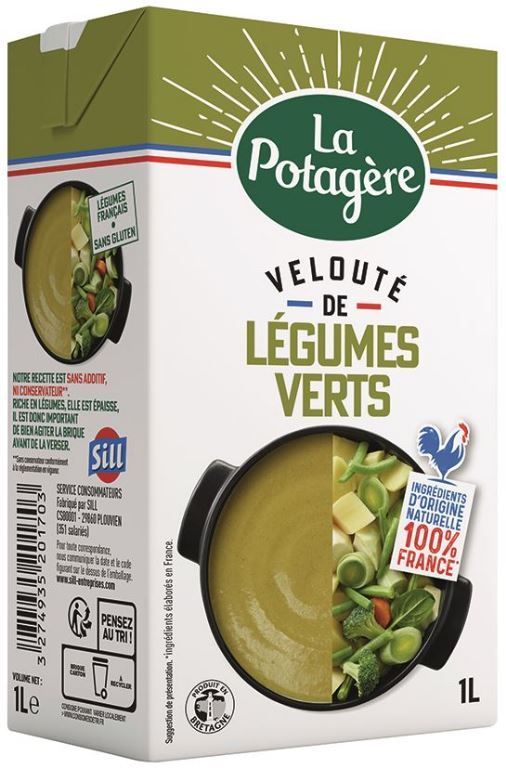 Veloute de légumes verts - LA POTAGERE - Carton de 6 briques