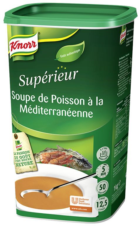 Soupe de poisson méditerranéenne déshydratée - KNORR SUPERIEUR - Boite de 1,077 kg