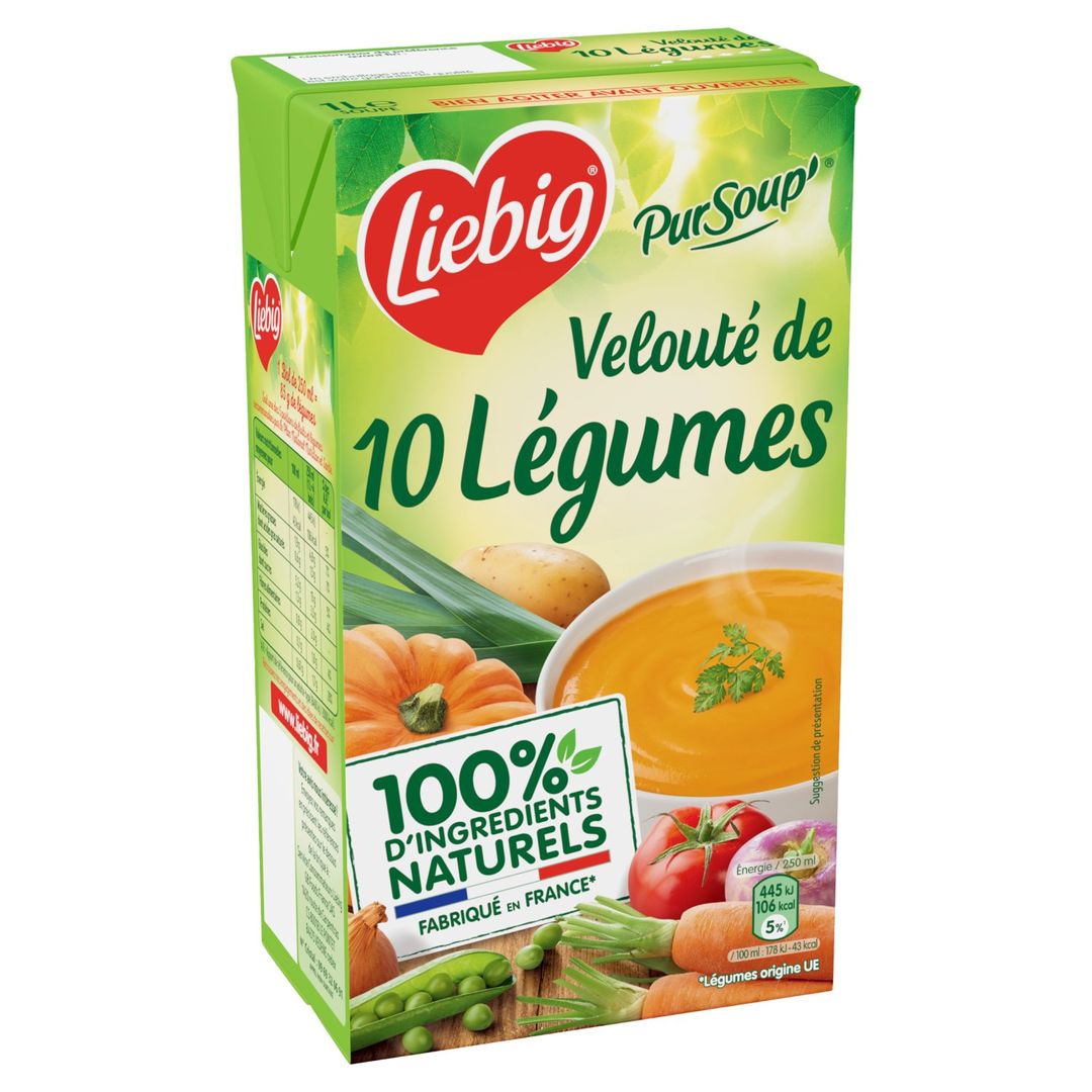 Velouté 10 légumes - LIEBIG - Carton de 8 briques