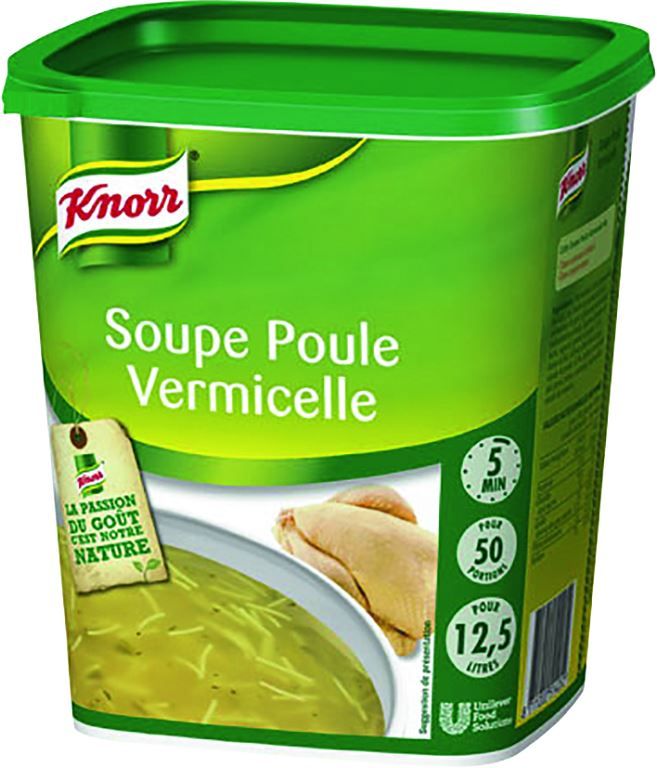 Soupe poule vermicelles déshydratée - KNORR - Boite de 825 gr