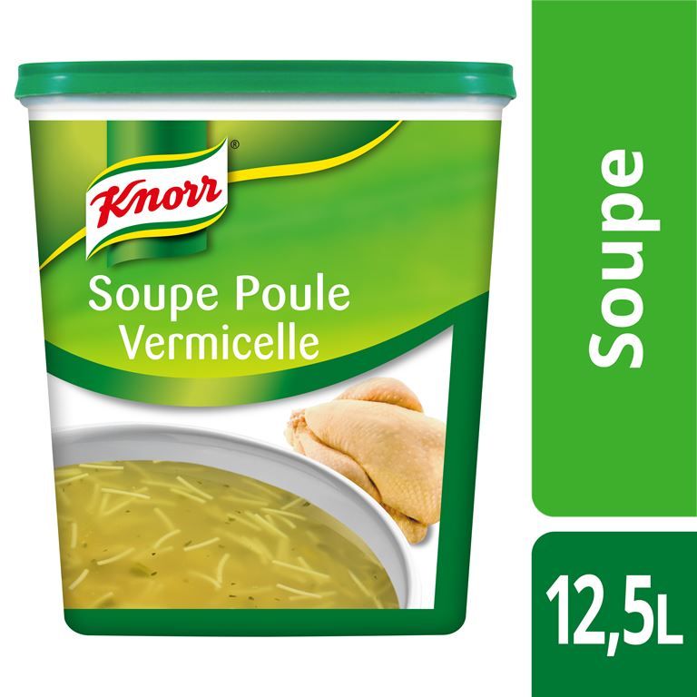 Soupe poule vermicelles déshydratée - KNORR - Boite de 825 gr