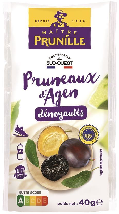 Pruneaux d'Agen dénoyautés Eat Me - MAITRE PRUNILLE - Carton de 100 sachets