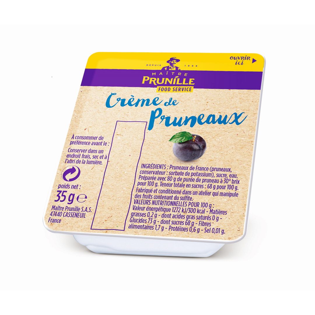 Crème de pruneaux - MAITRE PRUNILLE - Carton de 150 coupelles