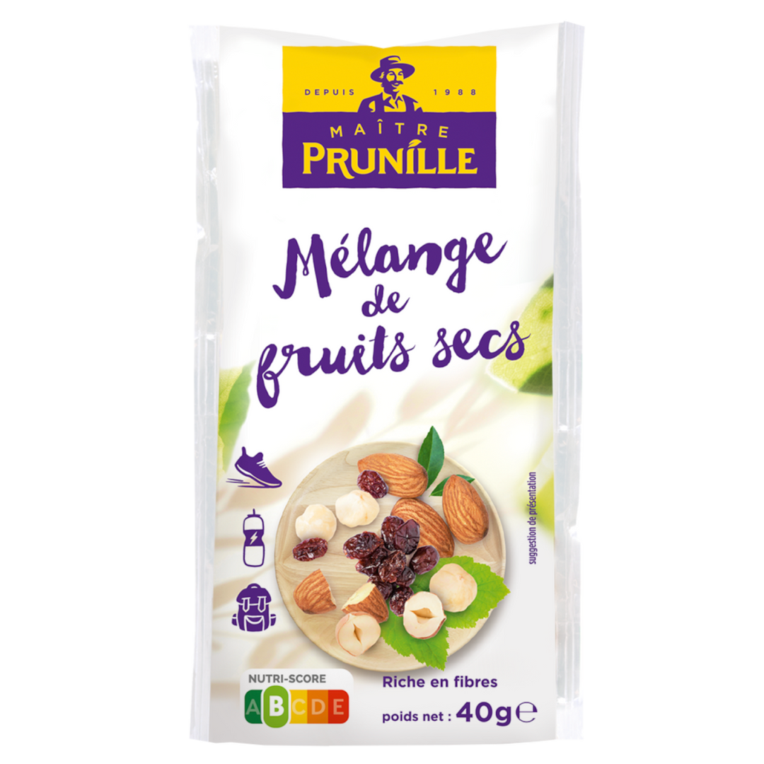 Mélange 3 fruits secs Eat Me - MAITRE PRUNILLE - Carton de 100 sachets