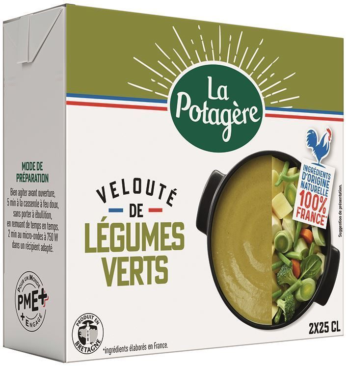 Velouté de légumes verts - LA POTAGERE - Carton de 18 briques