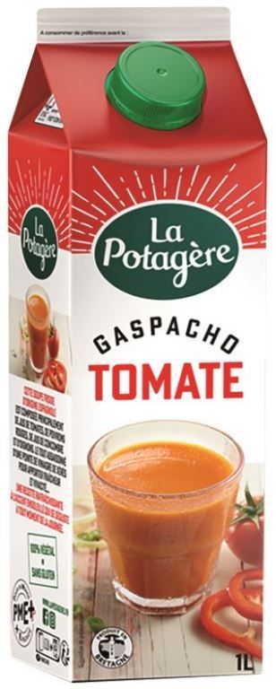 Gaspacho de tomates - LA POTAGERE - Carton de 6 briques