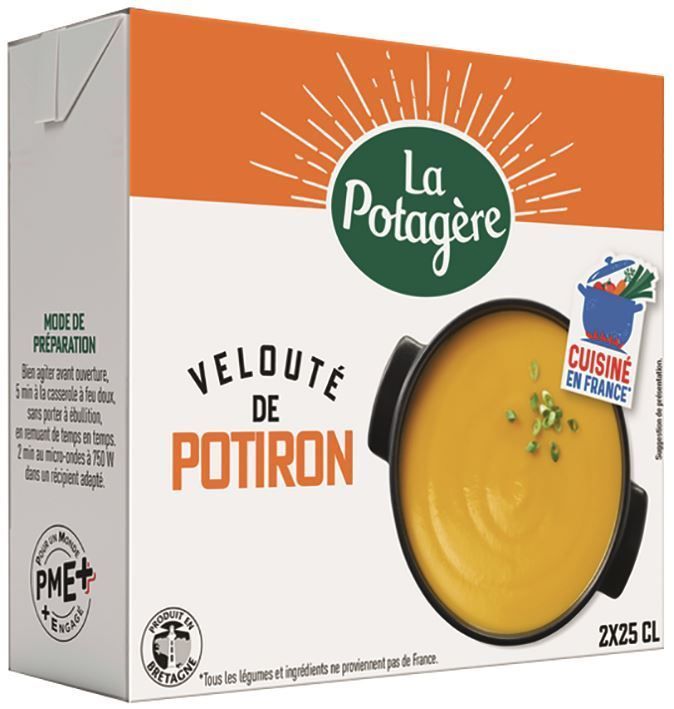 Velouté de potiron - LA POTAGERE - Carton de 18 briques