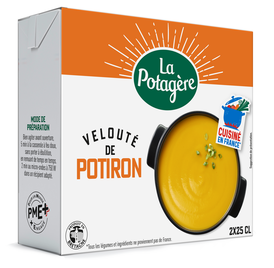 Velouté de potiron - LA POTAGERE - Carton de 18 briques