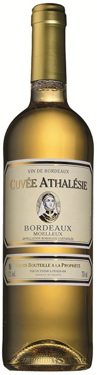 Vin blanc Moelleux Bordeaux Supérieur 'Cuvée Athalésie' - CUVEE ATHALESIE - Carton de 6 bouteilles