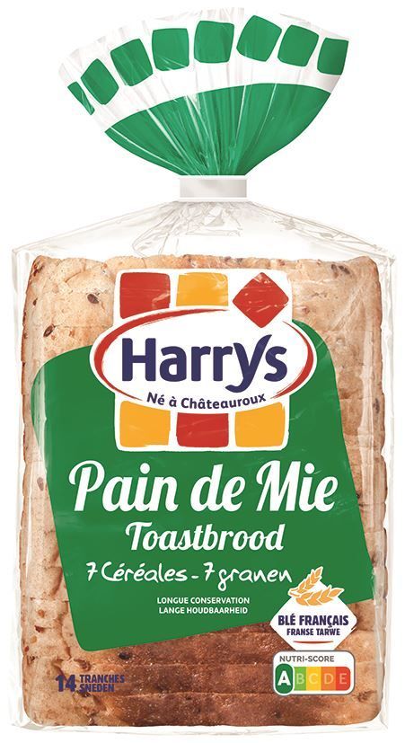 Pain de mie 7 céréales - HARRYS - Carton de 10 paquets