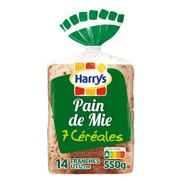 Pain de mie 7 céréales - HARRYS - Carton de 10 paquets