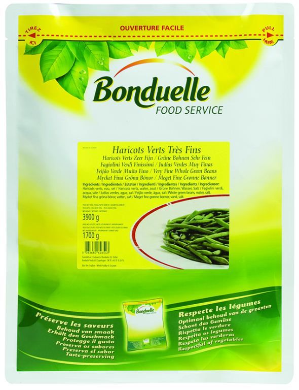 Haricots verts très fins CE2 - BONDUELLE - Carton de 4 sachets