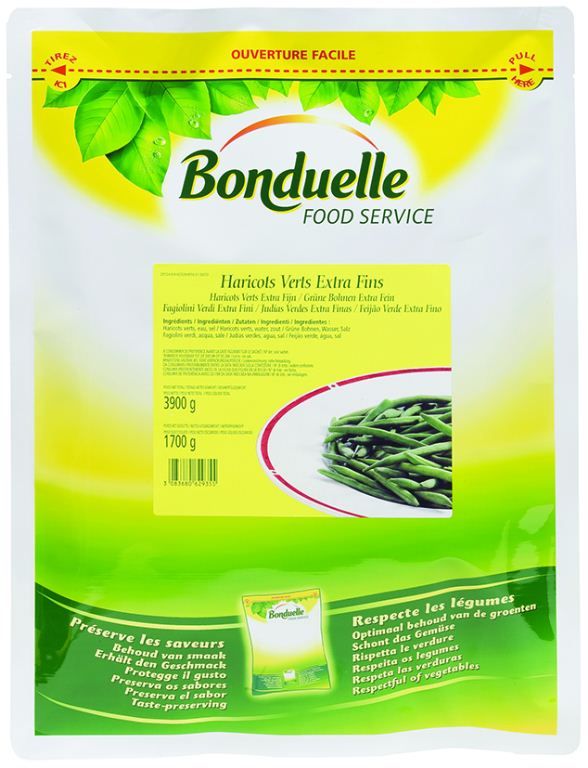 Haricots verts extra fins CE2 - BONDUELLE - Carton de 4 sachets