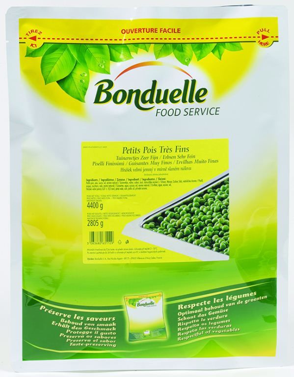 Petits pois très fins CE2 - BONDUELLE - Carton de 4 sachets