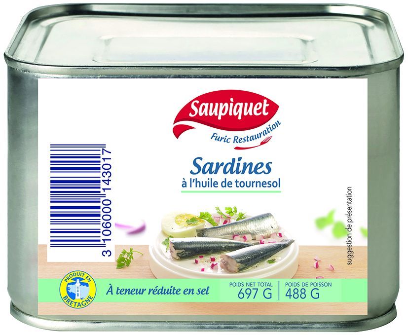 Sardines à l'huile teneur réduite en sel - FURIC - Boite 4/4