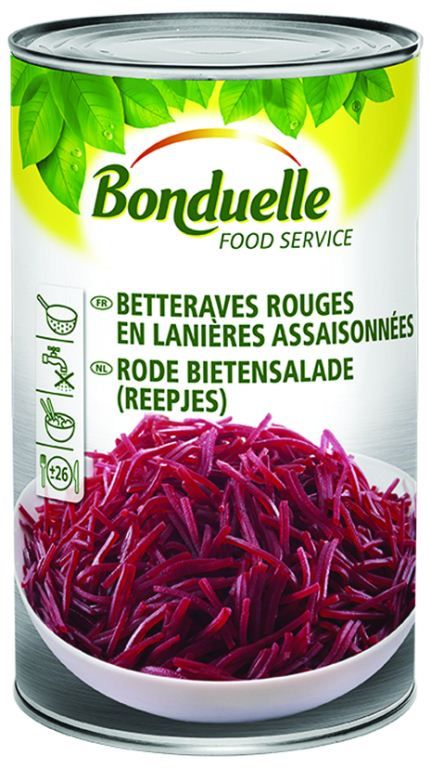 Betteraves rouges en lanières assaisonnées CE2 - BONDUELLE - Boite 5/1