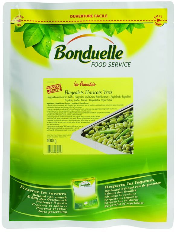 Flageolets et haricots verts CE2 - BONDUELLE - Carton de 4 sachets