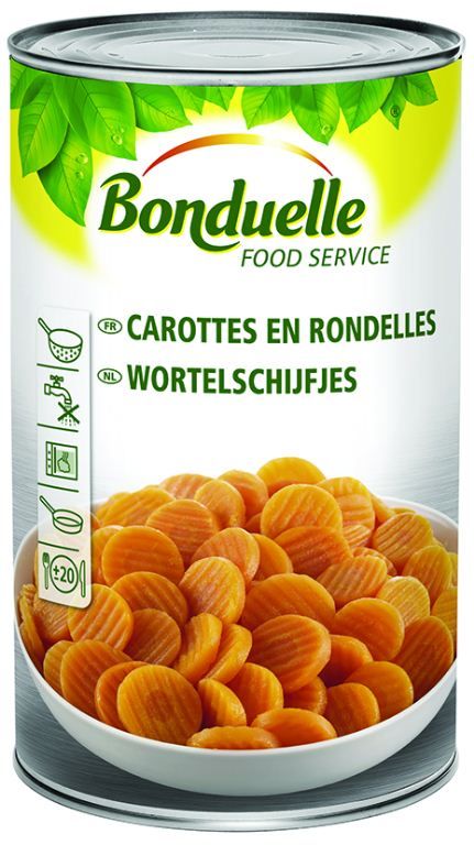 Carottes en rondelles - BONDUELLE - Boite 5/1