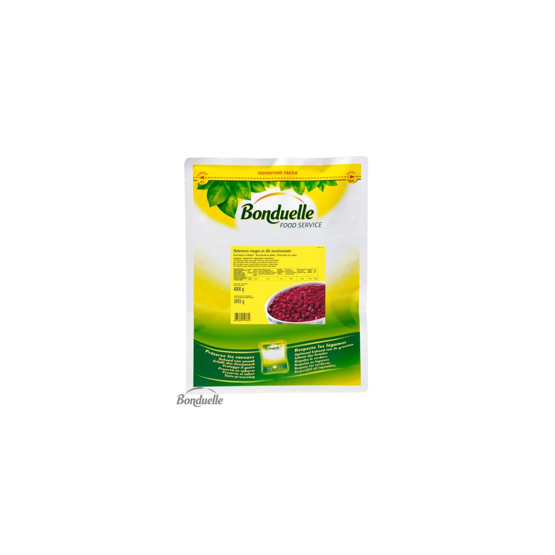 Betteraves rouges en dés assaisonnées CE2 - BONDUELLE - Sachet de 2,7 kg