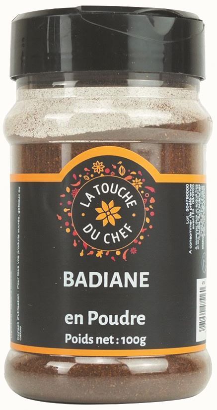 Badiane en poudre - LA TOUCHE DU CHEF - Pot de 100 g