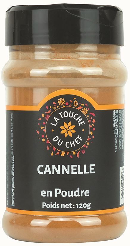 Cannelle moulue - LA TOUCHE DU CHEF - Pot de 120 g