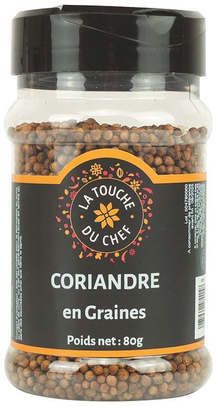 Coriandre entière - LA TOUCHE DU CHEF - Pot de 80 g