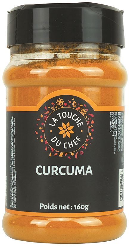 Curcuma moulu - LA TOUCHE DU CHEF - Pot de 160 g