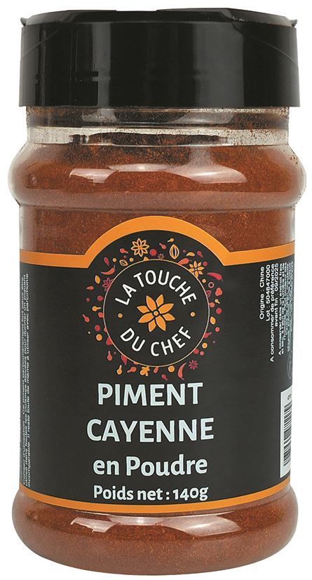 Piment fort moulu - LA TOUCHE DU CHEF - Pot de 140 g