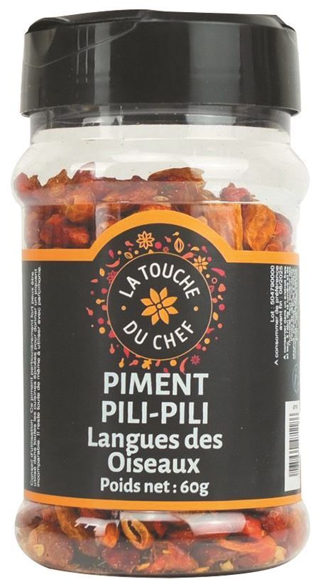 Piment langue des oiseaux - LA TOUCHE DU CHEF - Pot de 60 g