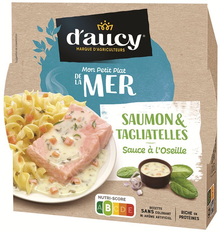 Saumon et tagliatelles sauce à l'oseille - D'AUCY - Carton de 8 barquettes