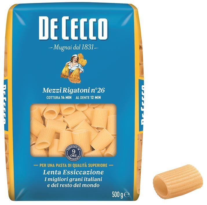 Mezzi rigatoni - DE CECCO - Paquet de 500 g