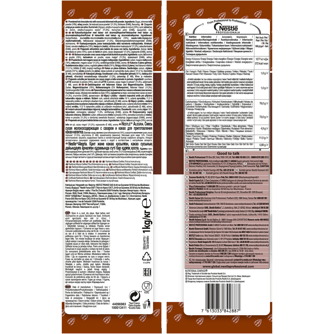 Cacao Alégria® - NESTLE - Paquet de 1 kg