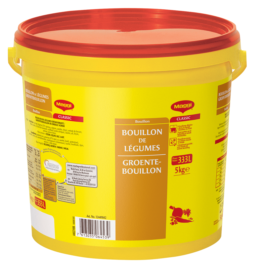 Bouillon de légumes déshydraté - MAGGI - Seau de 5 kg