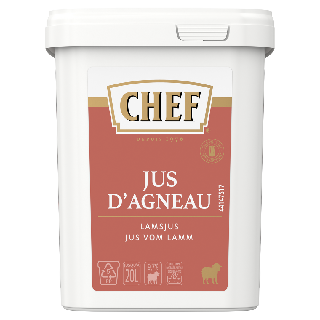 Jus d'agneau Premium déshydraté - CHEF® - Boite de 600 g