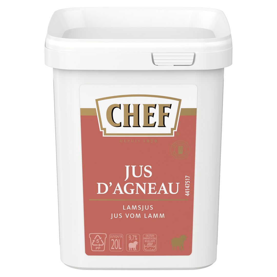 Jus d'agneau Premium déshydraté - CHEF® - Boite de 600 g