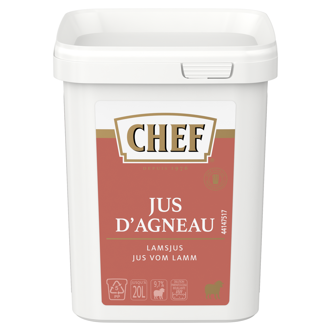 Jus d'agneau Premium déshydraté - CHEF® - Boite de 600 g