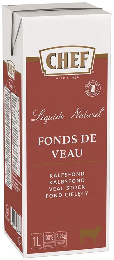 Fonds de veau 100% naturel - CHEF® - Brique de 1 L