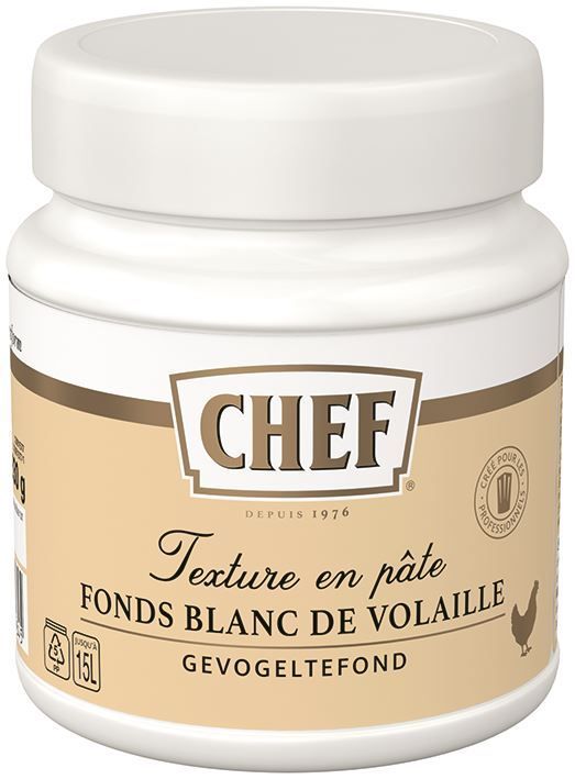 Fonds blanc de volaille Premium en pâte - CHEF® - Pot de 630 g