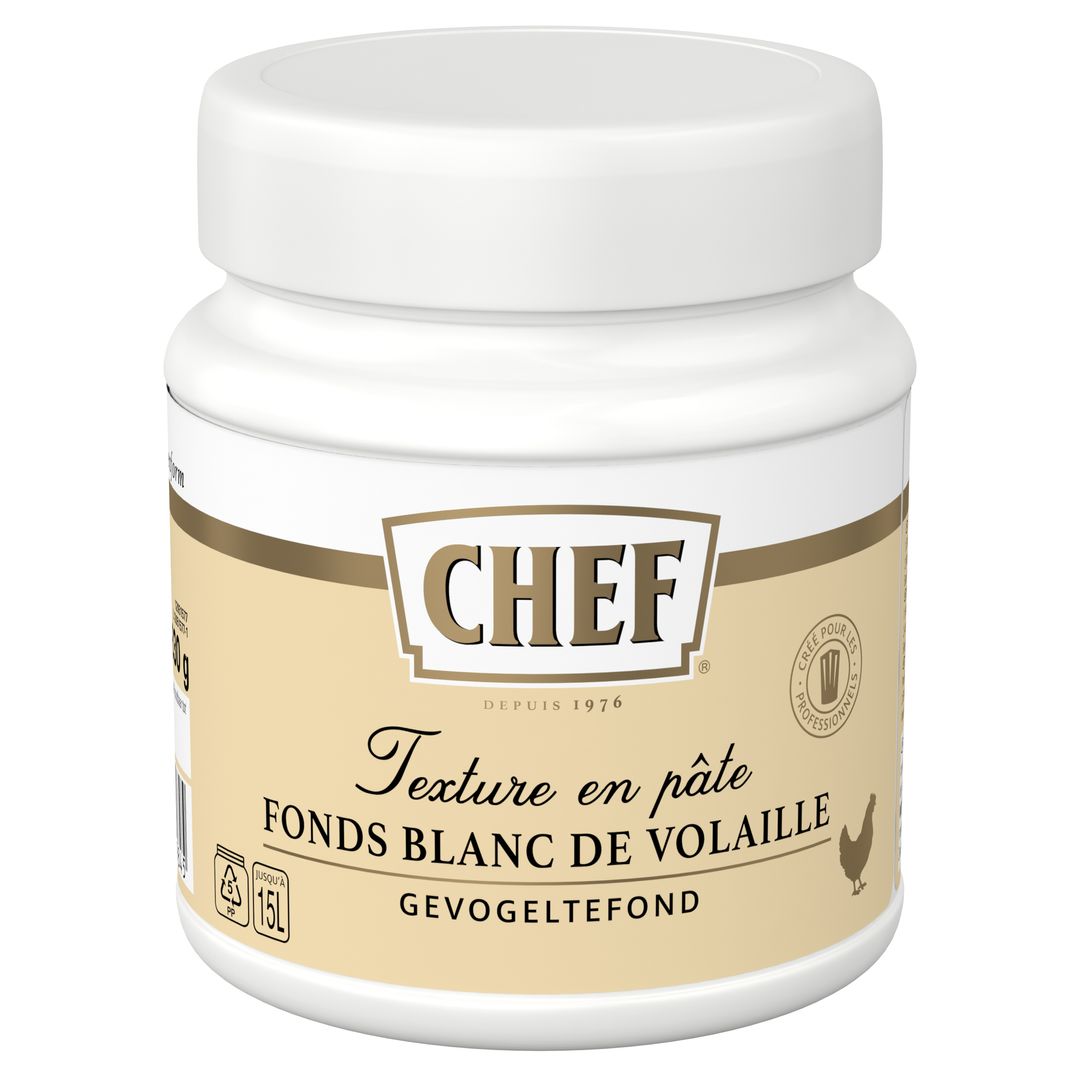 Fonds blanc de volaille Premium en pâte - CHEF® - Pot de 630 g