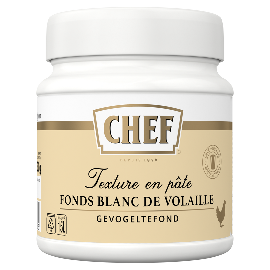 Fonds blanc de volaille Premium en pâte - CHEF® - Pot de 630 g