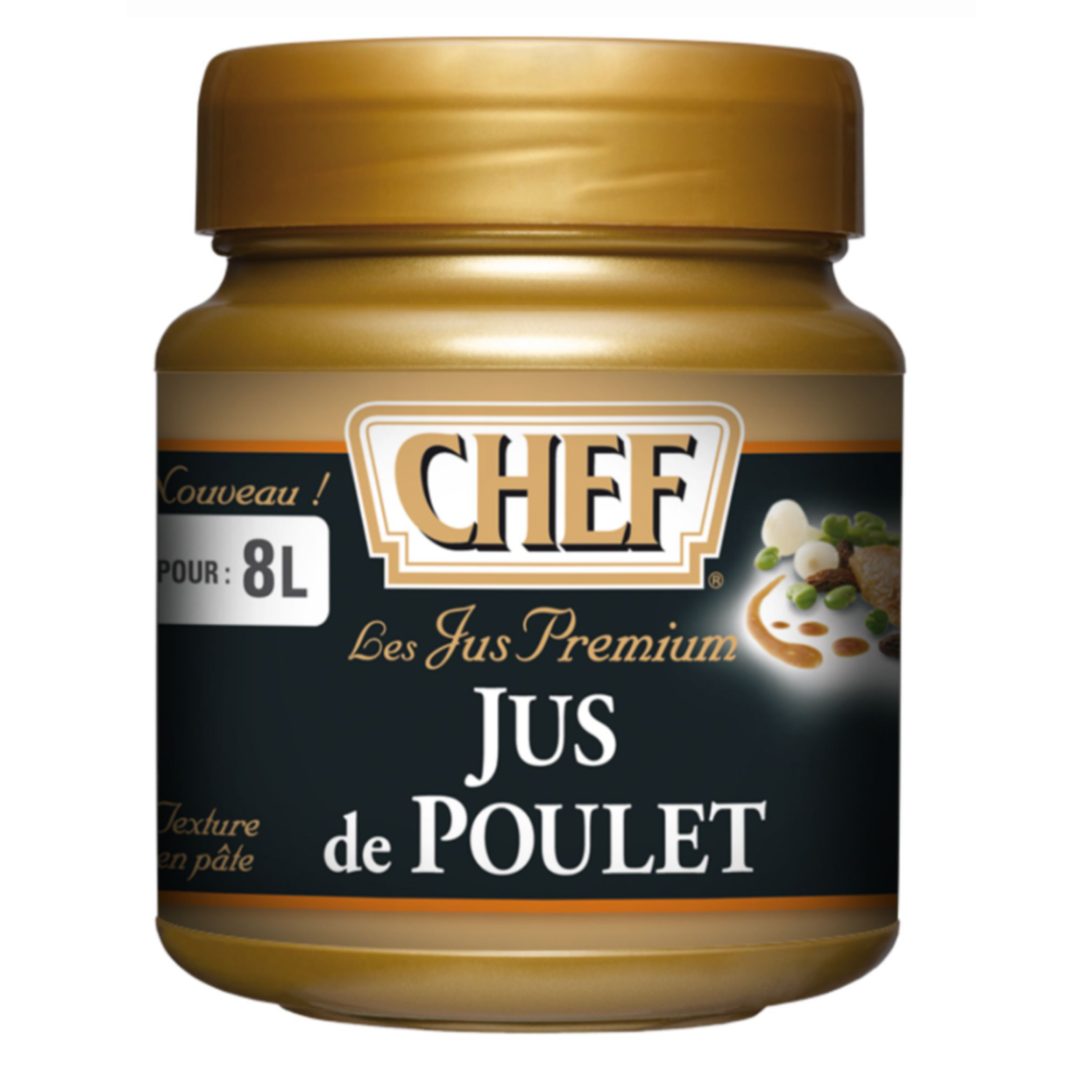 Jus de poulet Premium en pâte - CHEF® - Pot de 640 g