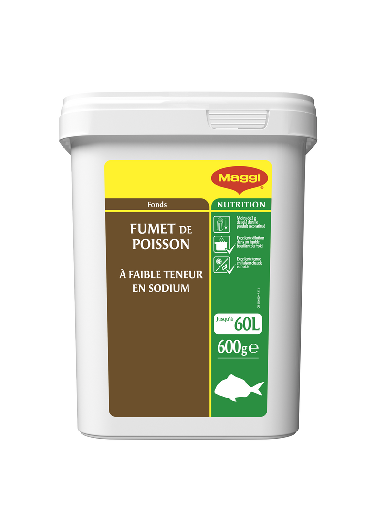 Fumet de poisson déshydraté pauvre en sel - MAGGI - Boite de 600 g