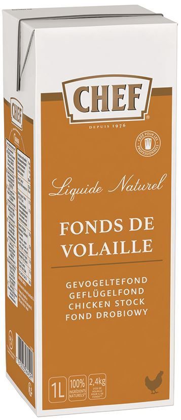 Fonds de volaille 100% naturel - CHEF® - Brique de 1 L