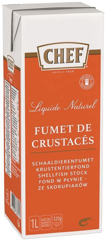 Fumet de crustacés 100% naturel - CHEF® - Brique de 1 L