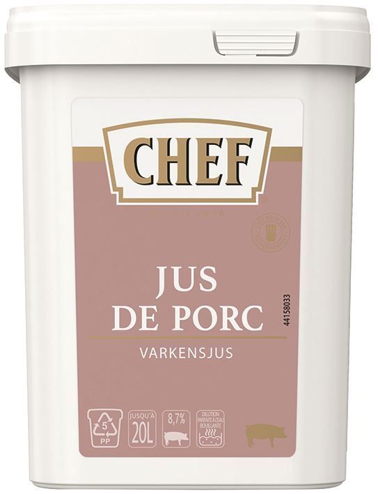 Jus de porc déshydraté - CHEF® - Boîte de 600 g