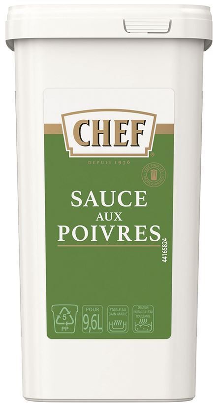 Sauce aux poivres déshydratée - CHEF® - Boite de 1 kg