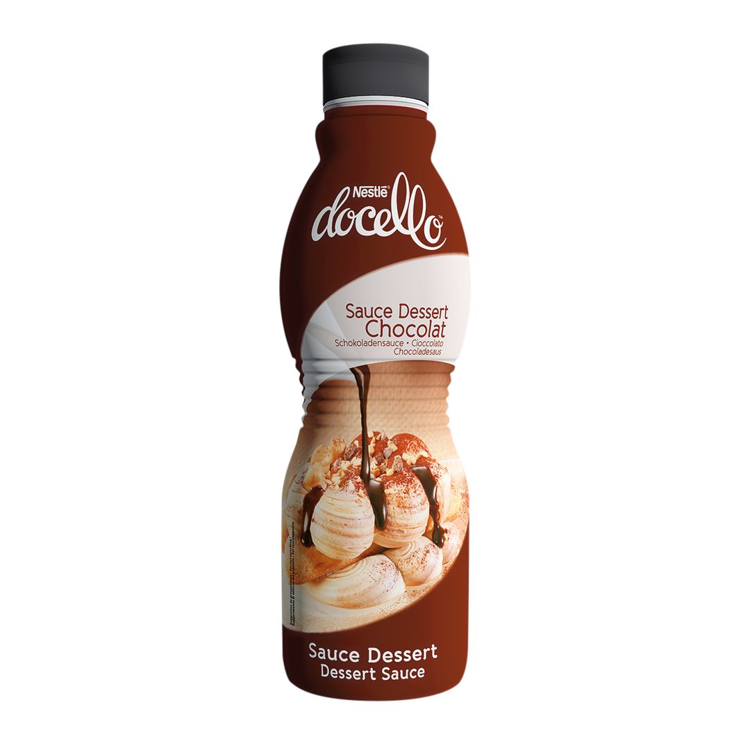 Sauce dessert saveur chocolat - NESTLE DOCELLO - Bouteille de 1 kg